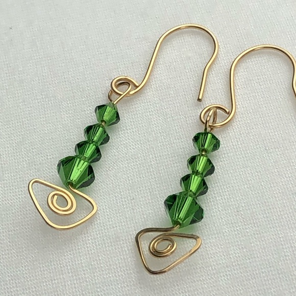 🐷 Handmade Wire Wrapped Earrings - Picture 2 of 5